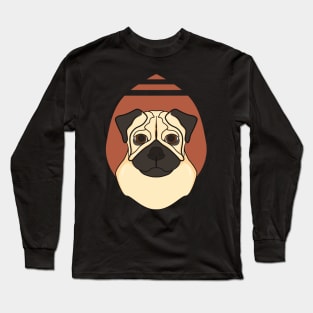 Pug Illustration Long Sleeve T-Shirt